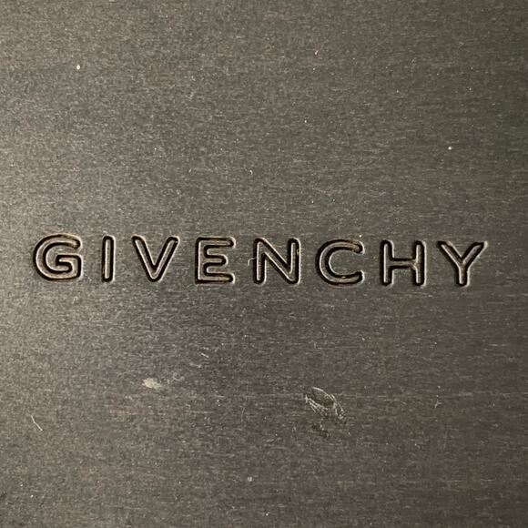 GIVENCHY Size 9 Black Silver Leather Studded Clog Sandals - Picture 6 of 7